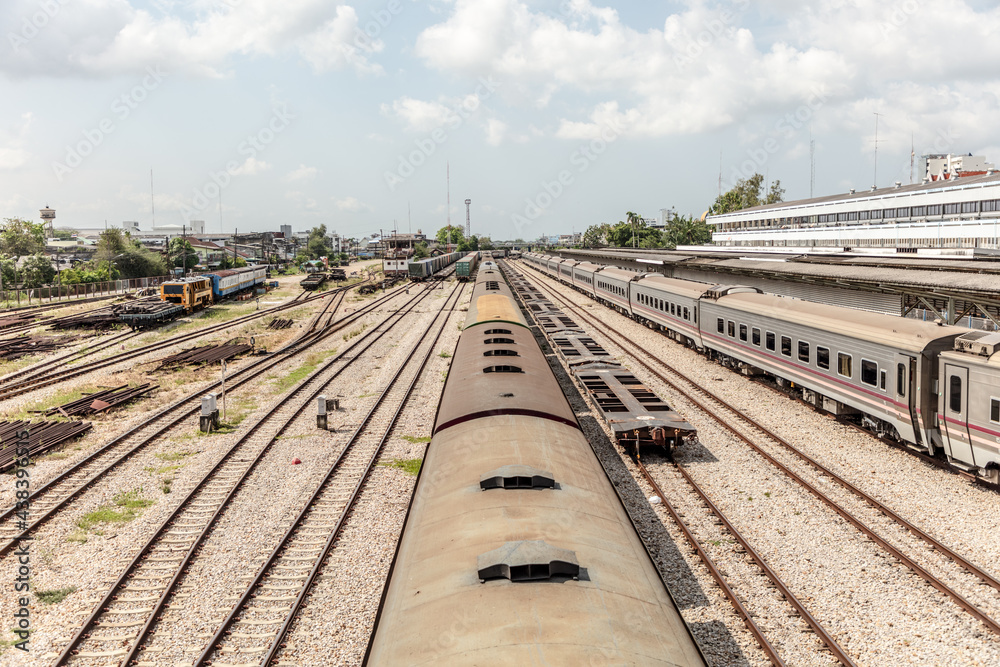 Fototapeta premium railway in the city