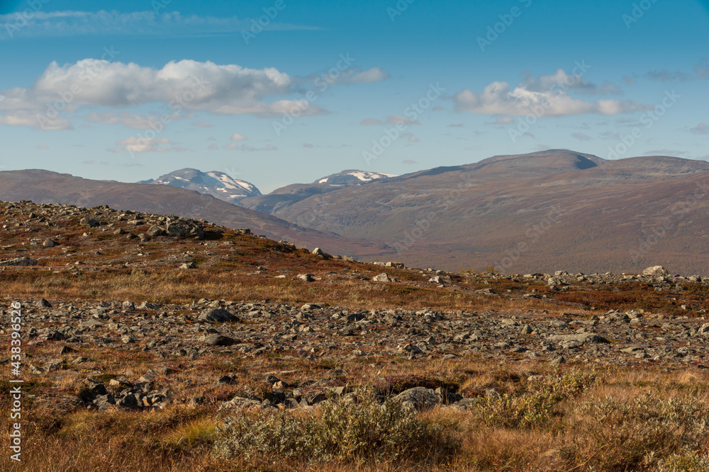 Autumn landscape in northern Sweden
