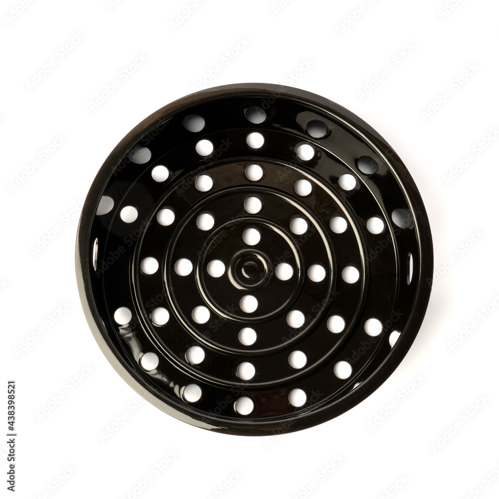 black plastic container from a multicooker isolated on a white background.