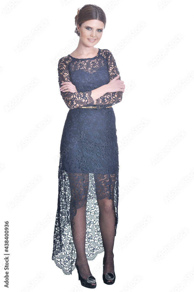 portrait of beautiful young woman posing isolated on white background portrait of beautiful young woman posing isolated on white background