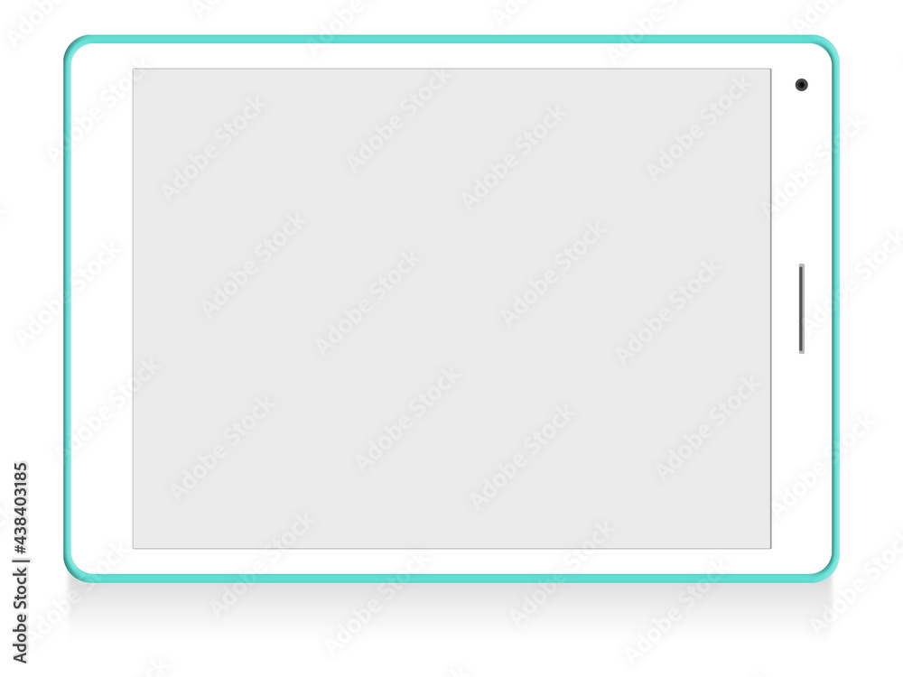 Tab mockup. Tablet with a blank screen. Tab mockup in mint green color. Screen mockup. Tab mockup. Tablet with a blank screen. Tab mockup in mint green color. Screen mockup.