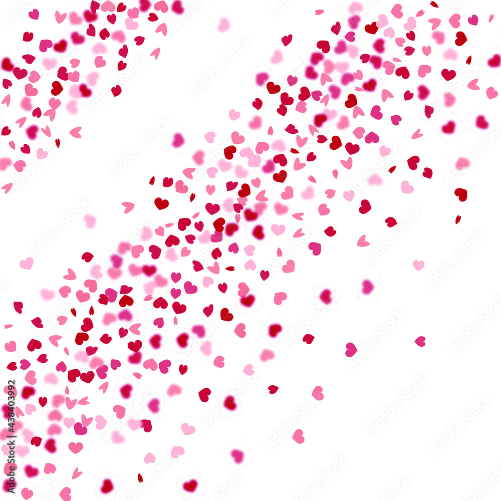 Heart Confetti. Red Elements of Heart-Shape on white Background. Heart Confetti. Red Elements of Heart-Shape on white Background.