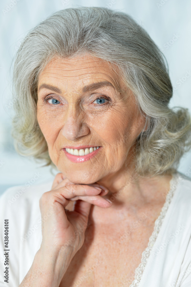 close up portrait of beautiful smiling senior woman close up portrait of beautiful smiling senior woman