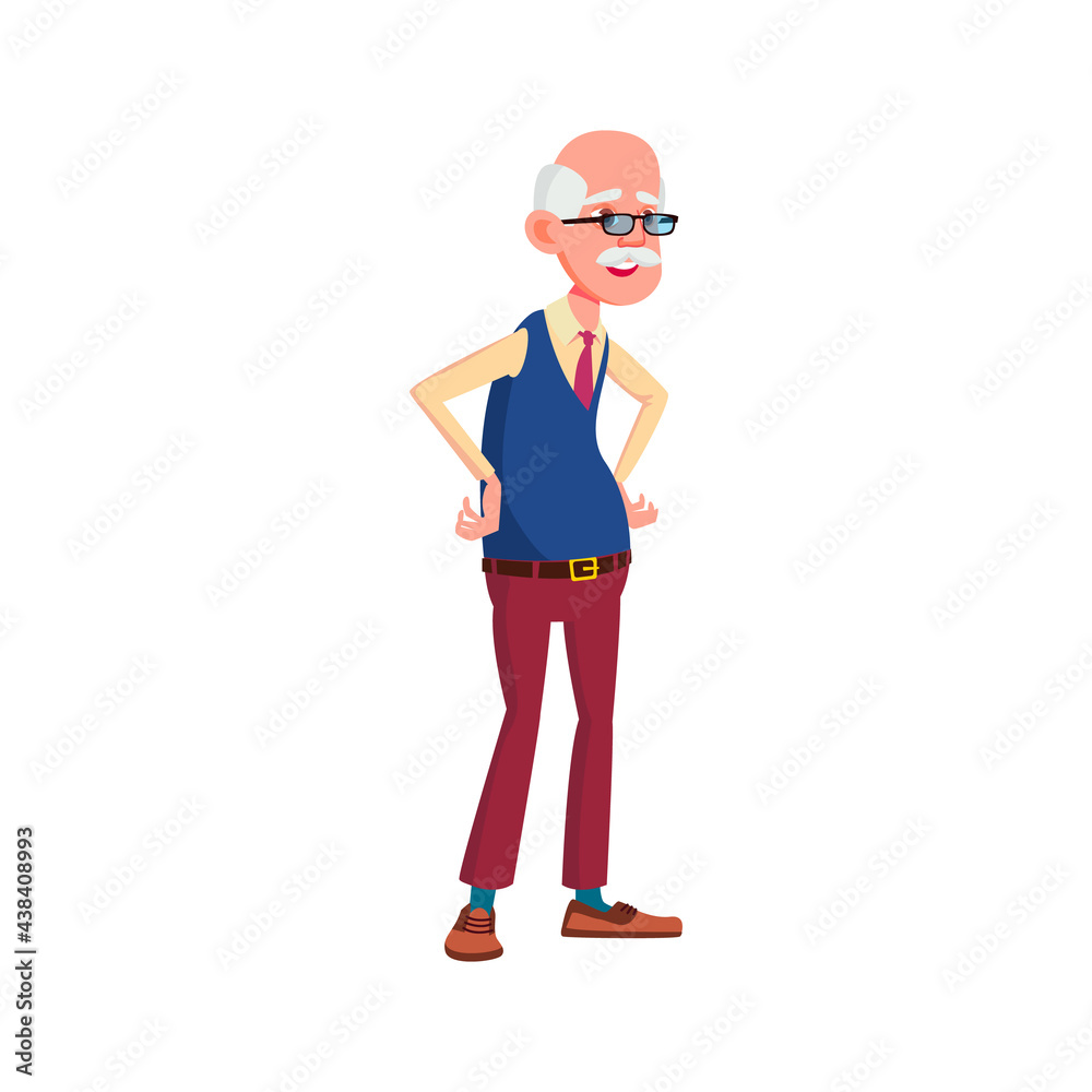 mature age man speaking with friend in retirement home cartoon vector. mature age man speaking with friend in retirement home character. isolated flat cartoon illustration