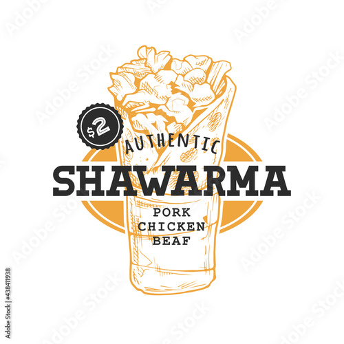 Shawarma Retro Emblem