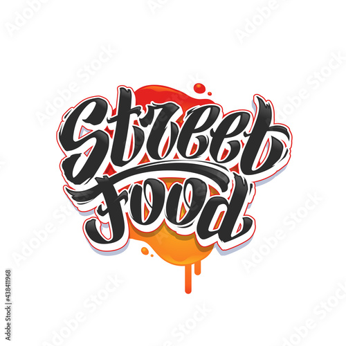 Fotografia Street Food Graffiti Vector Lettering