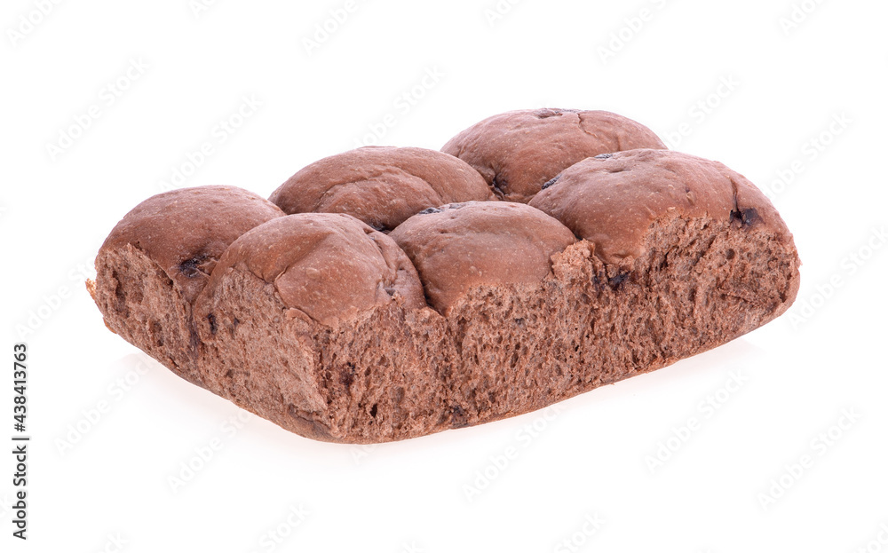 chocolate bread isolated on white background chocolate bread isolated on white background