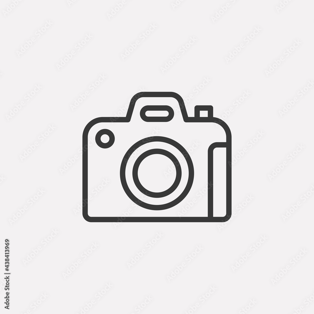 Camera icon isolated on background. Photography symbol modern, simple, vector, icon for website design, mobile app, ui. Vector Illustration Camera icon isolated on background. Photography symbol modern, simple, vector, icon for website design, mobile app, ui. Vector Illustration