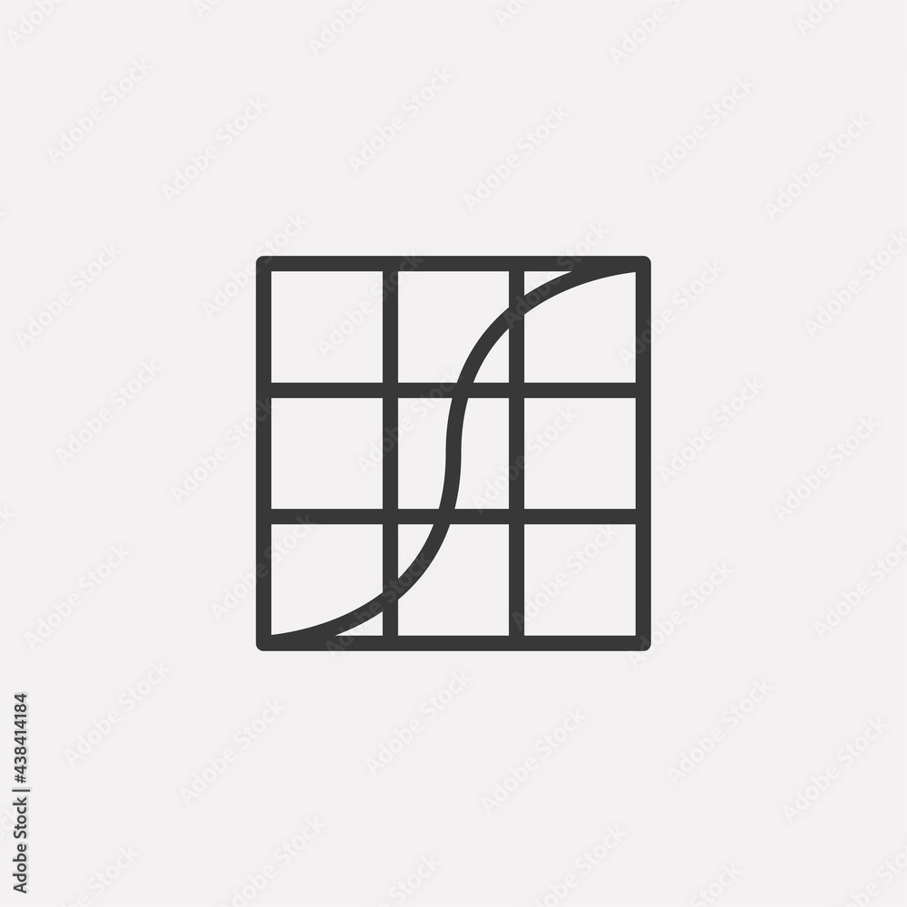 Grid icon isolated on background. Photography symbol modern, simple, vector, icon for website design, mobile app, ui. Vector Illustration