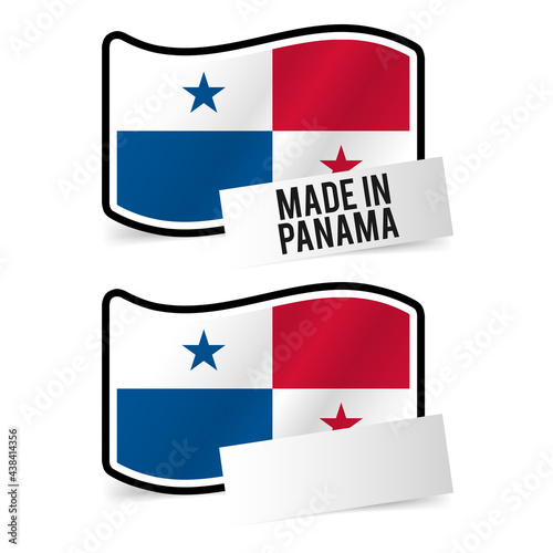 Free Download Made in Panama Flag and white empty Paper on white background. - GFXLoad