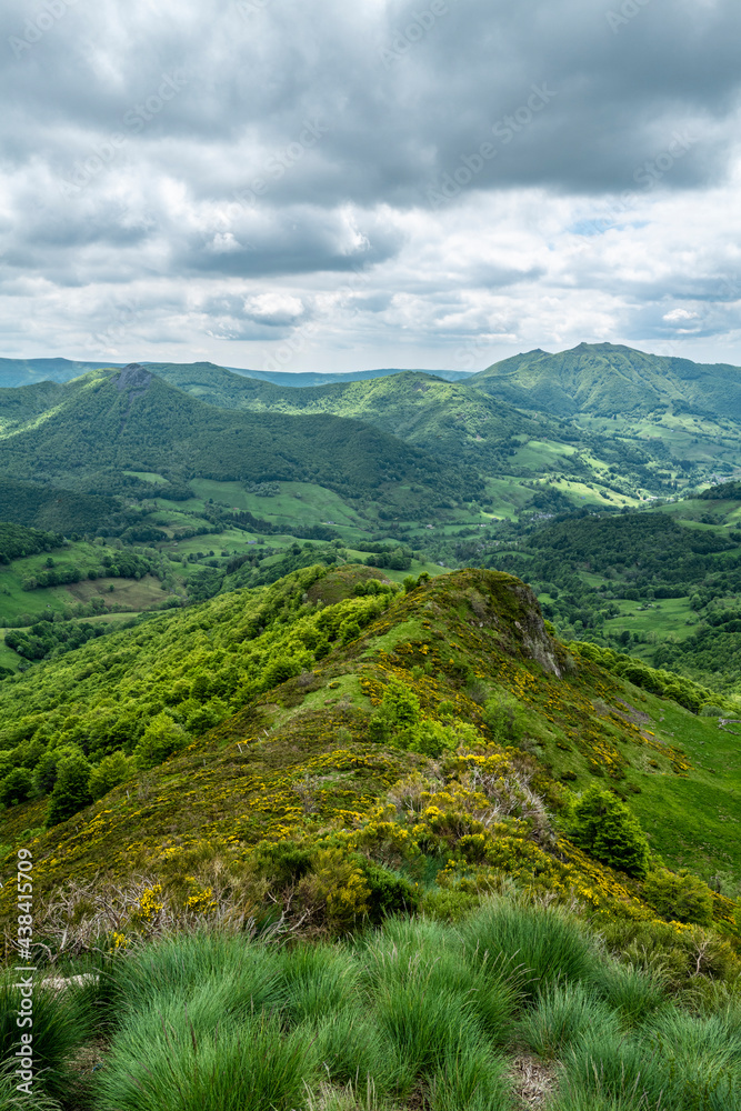 Naklejka premium volcans du Cantal-Puy Mary-Grand site de france