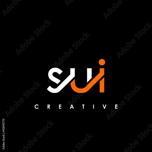SUI Letter Initial Logo Design Template Vector Illustration