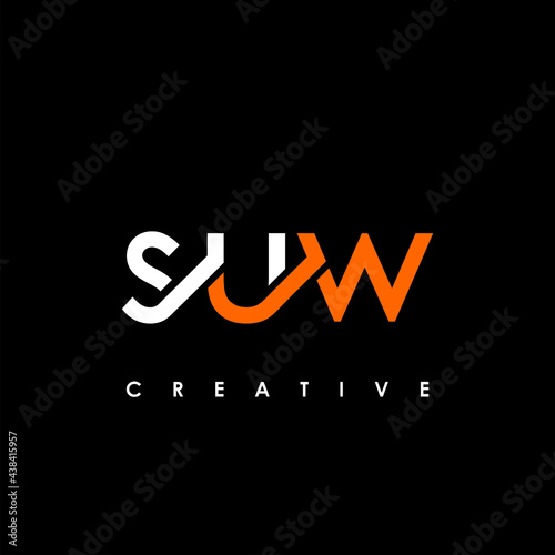 SUW Letter Initial Logo Design Template Vector Illustration