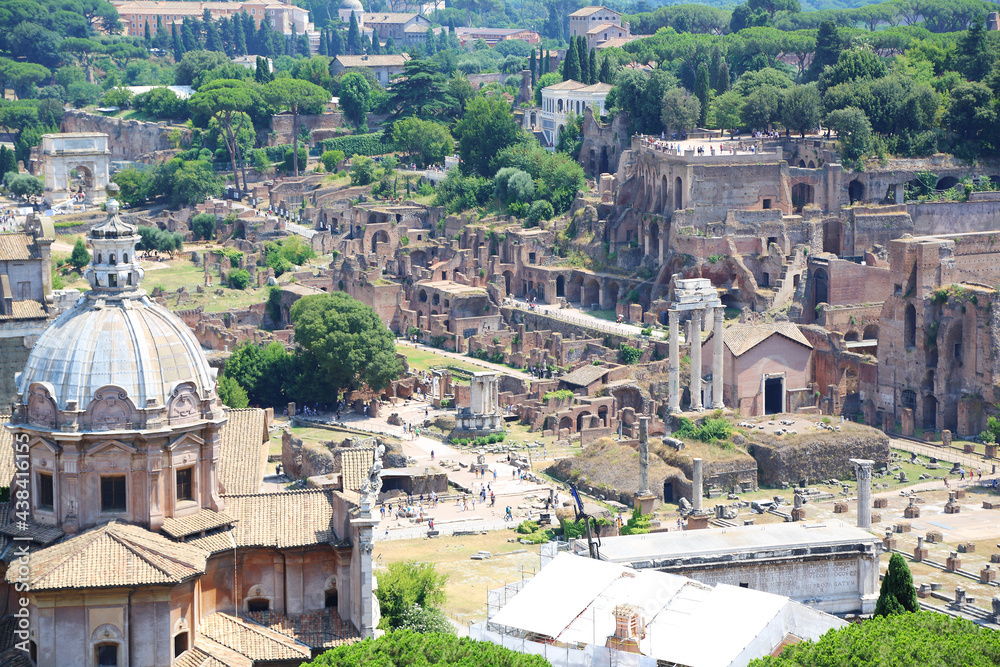 Ancient Rome architecture. Forum view