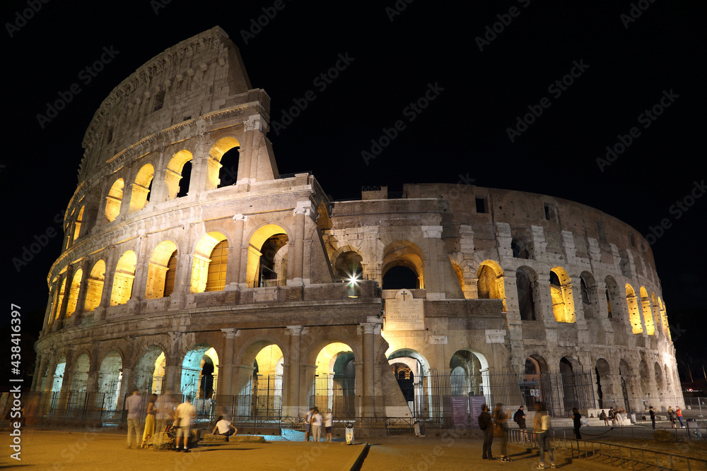 Colosseum at night city. Rome. Italy