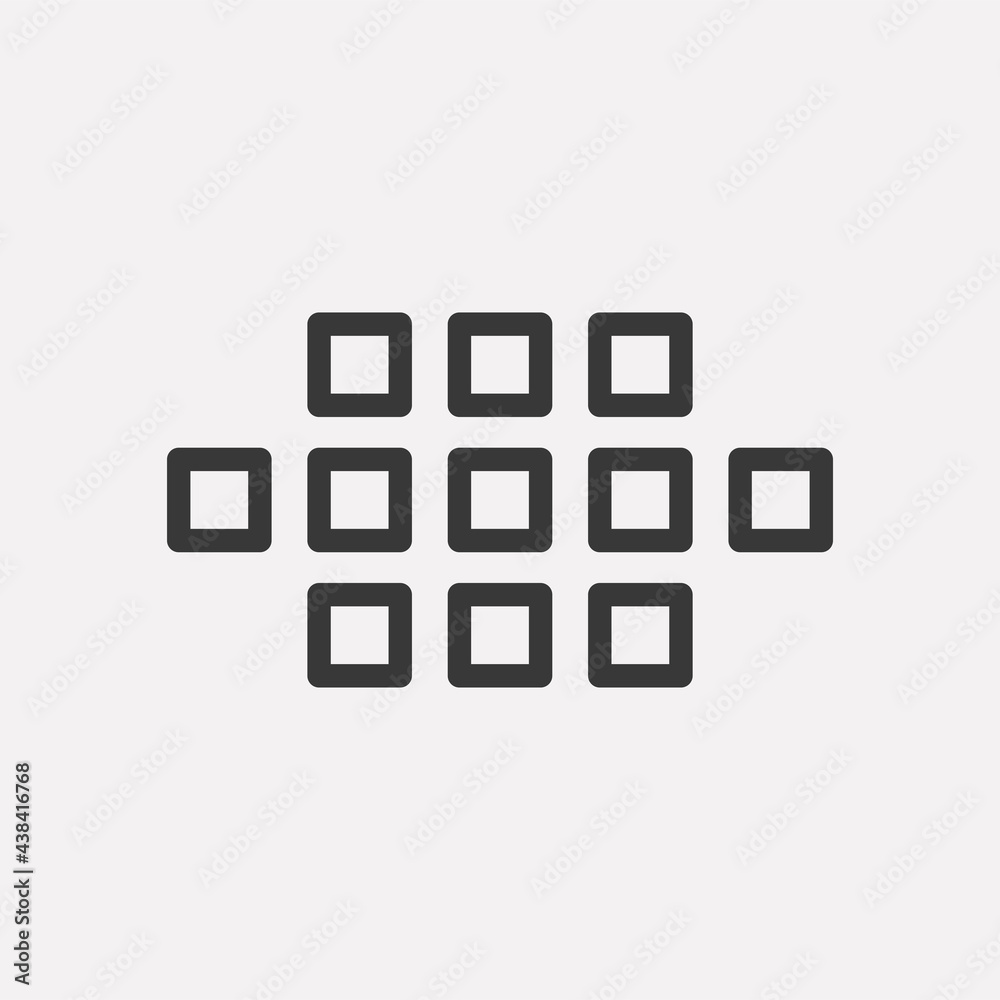 Digits icon isolated on background. Photography symbol modern, simple, vector, icon for website design, mobile app, ui. Vector Illustration