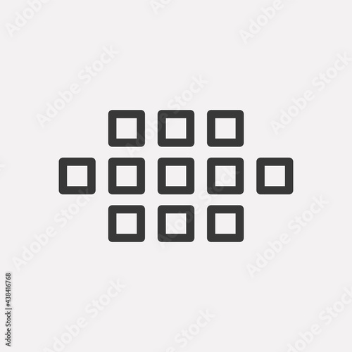 Digits icon isolated on background. Photography symbol modern, simple, vector, icon for website design, mobile app, ui. Vector Illustration