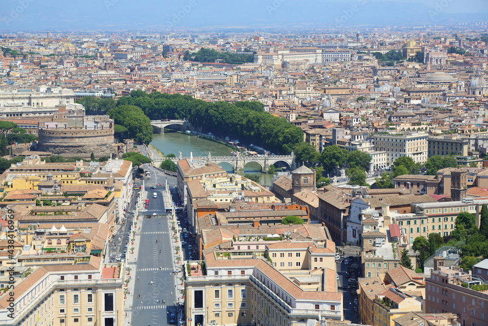 Panoramic view of the Roman city