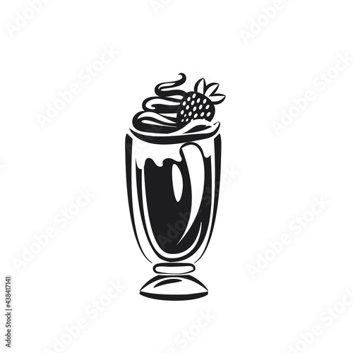 Cocktail, Ice cream in a glass