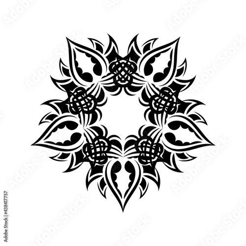 Decorative ornaments in the shape of a flower. Mandala on a white background. Vector illustration