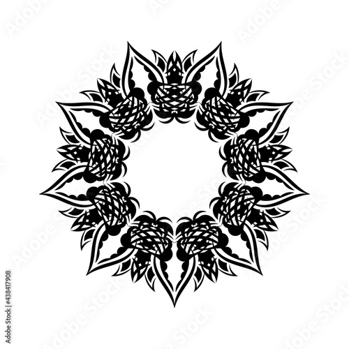 Decorative ornaments in the shape of a flower. Mandala Vector illustration