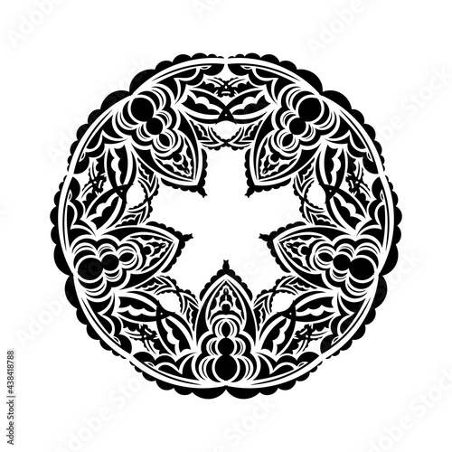Decorative ornaments in the shape of a flower. Mandala Good for logos, prints and postcards. Isolated on white background. Vector illustration