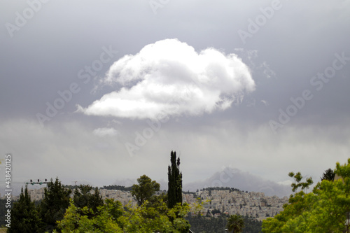 clouds over the mountains