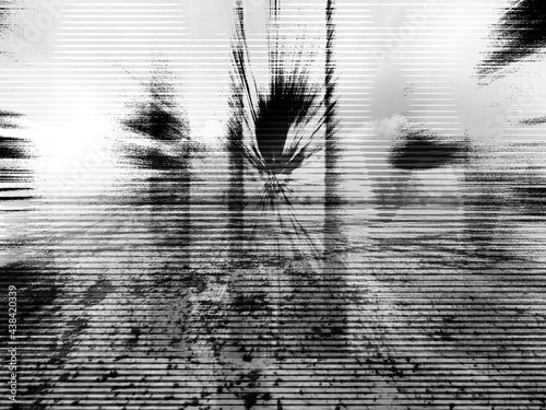 Dirty grunge abstract background, black and white halftone empty blank backdrop 