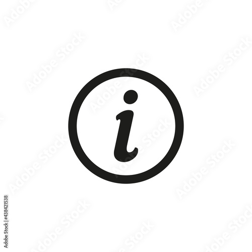 Exclamation mark icon on circle. Info sign for web and mobile UI design. Alert, warning sign.