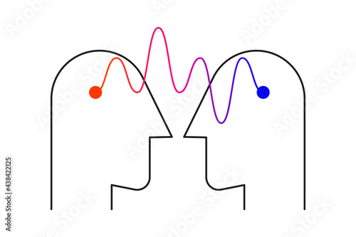Communication vector illustration. Coaching logo. Education symbol