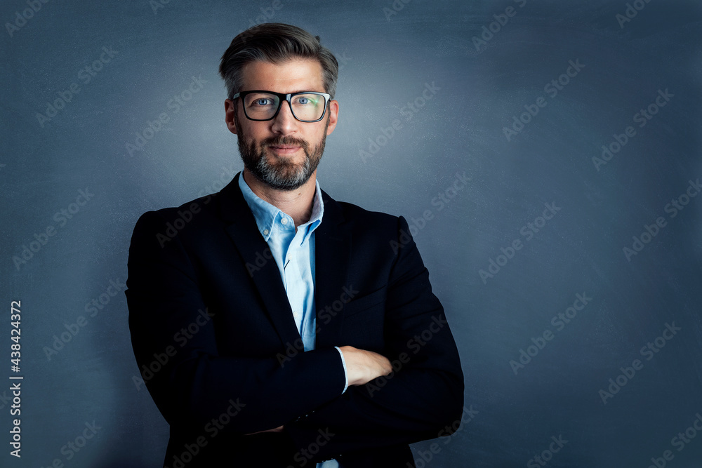 Handsome businessman studio portrait Handsome businessman studio portrait