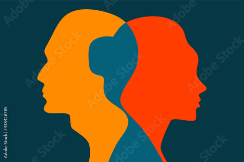 Сoncept of divorce,  quarrel between man and woman