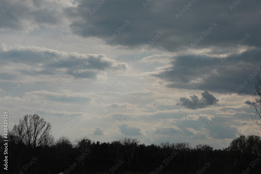 nature is very beautiful with gentle blue clouds