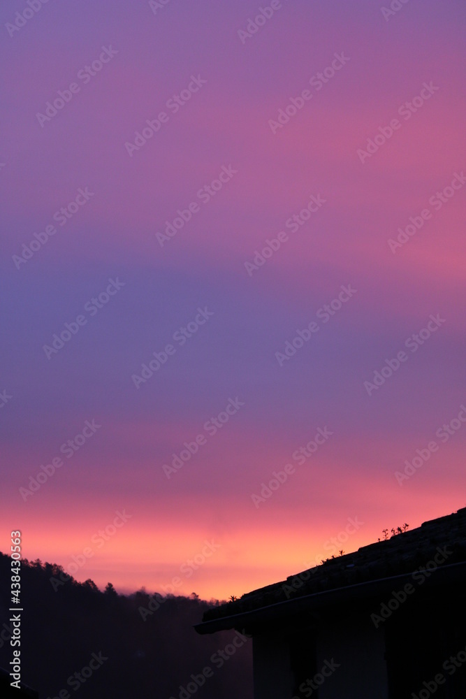 Obraz premium Lever de soleil rose