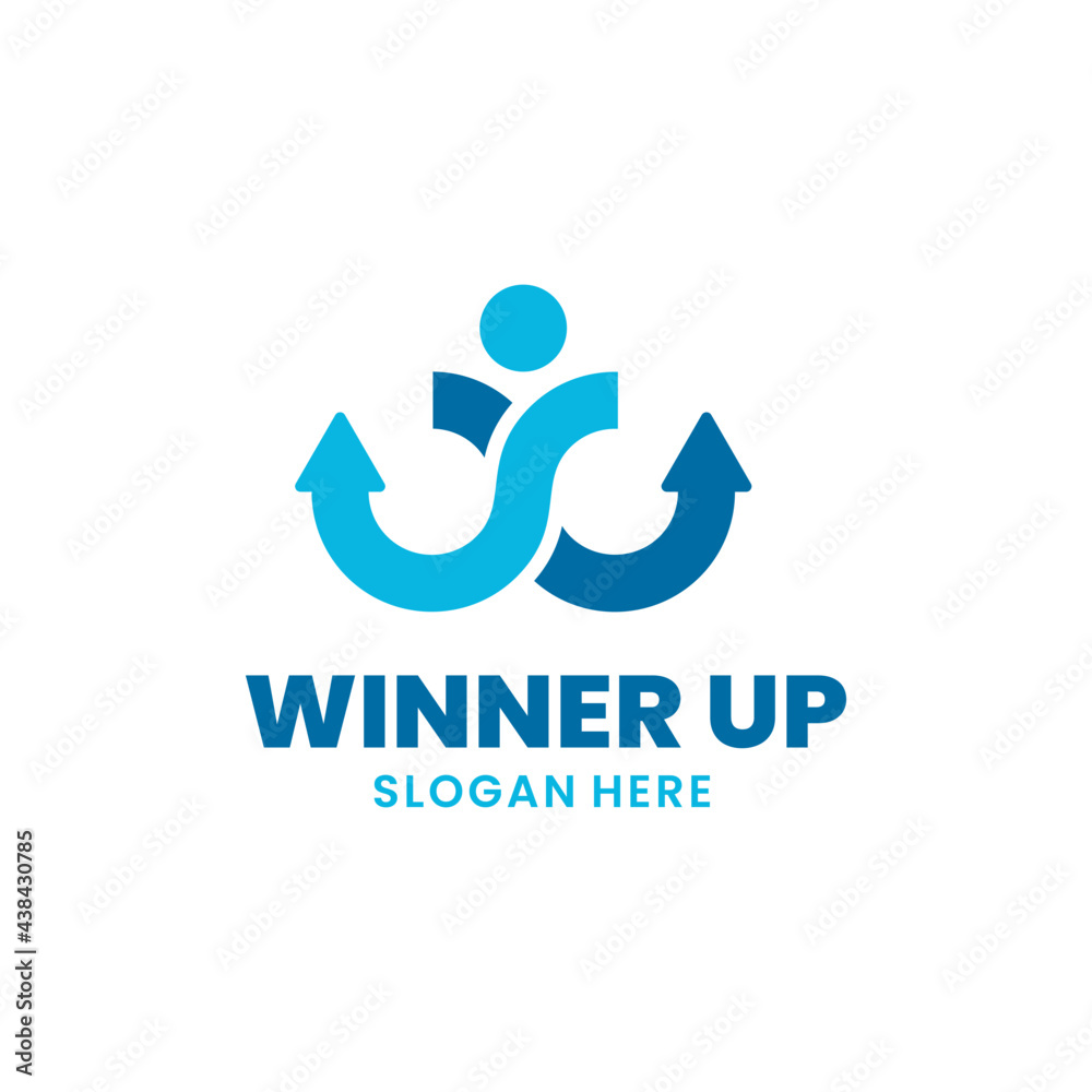 Abstract People Progress Logo Template Design. Creative arrow up logo, growth and success concept. Abstract People Progress Logo Template Design. Creative arrow up logo, growth and success concept.