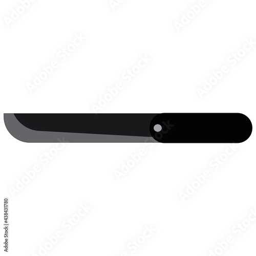 beautiful simple black sharp knife