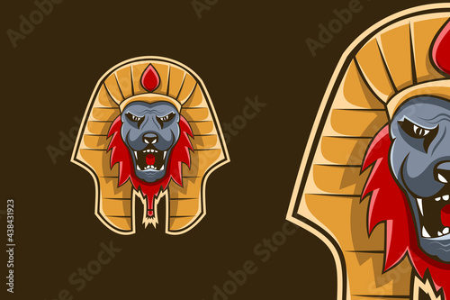 Sphinx Head Gaming Mascot Logo Template
