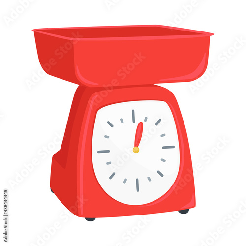Scale Sign Emoji Icon Illustration. Weight Tool Vector Symbol Emoticon Design Clip Art Sign Comic Style.