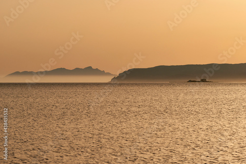 view on the island Formica archipelago of the Egadi in Sicily at sunset