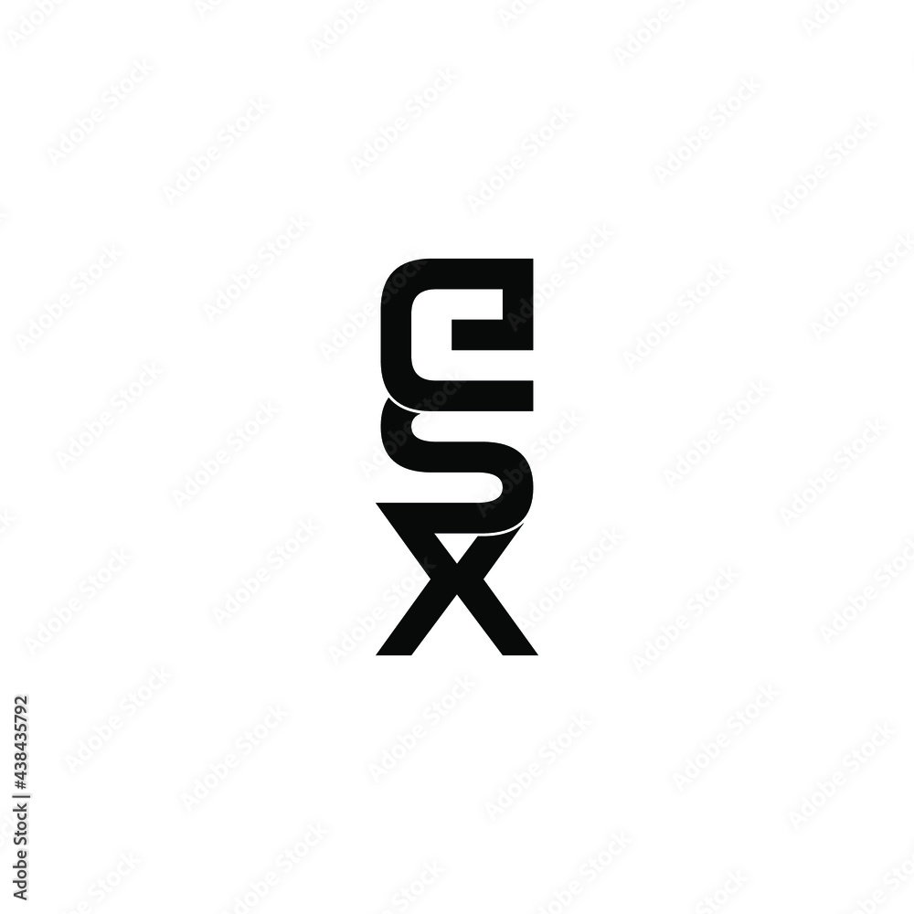 esx letter original monogram logo design esx letter original monogram logo design