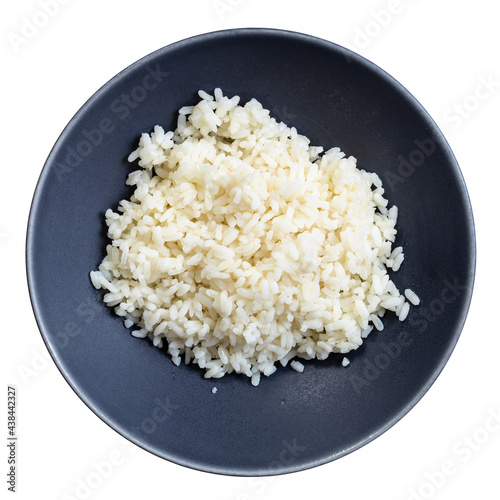 Canvastavla cooked porridge from parboiled rice in gray bowl