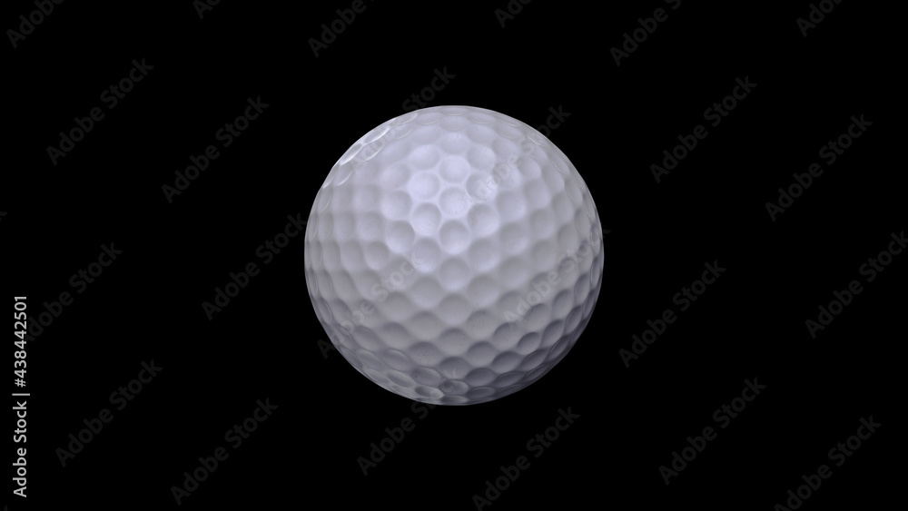 3d render Golf ball spinning in loop animation on a black background 3d render Golf ball spinning in loop animation on a black background