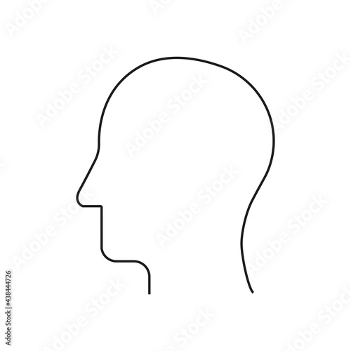 Human head icon. Vector graphics