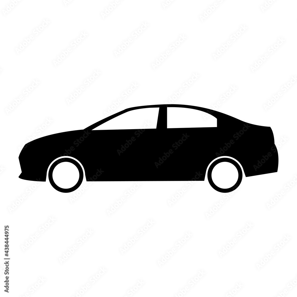black silhouette icon design of car,vector illustration