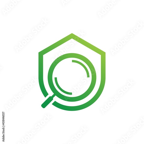 house inspection logo with monoline concept