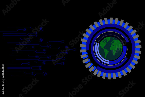 Fototapeta Naklejka Na Ścianę i Meble -  The concept of the world is still ready for new technologies all the time.