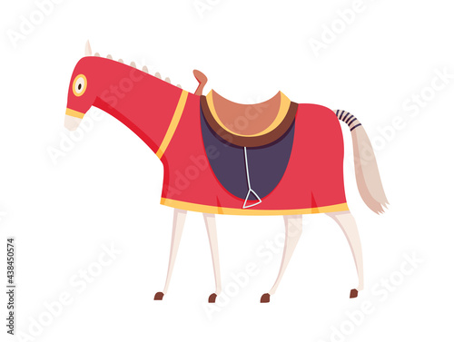 Medieval kingdom character of middle ages historic period vector Illustrations. Knight horse