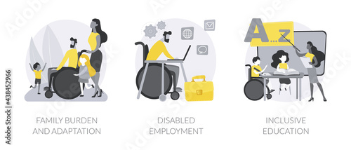 Social environment abstract concept vector illustrations.