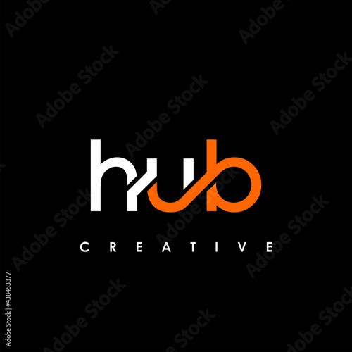 HUB Letter Initial Logo Design Template Vector Illustration