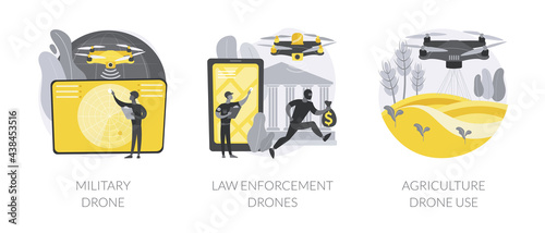 Aircraft technology abstract concept vector illustrations.